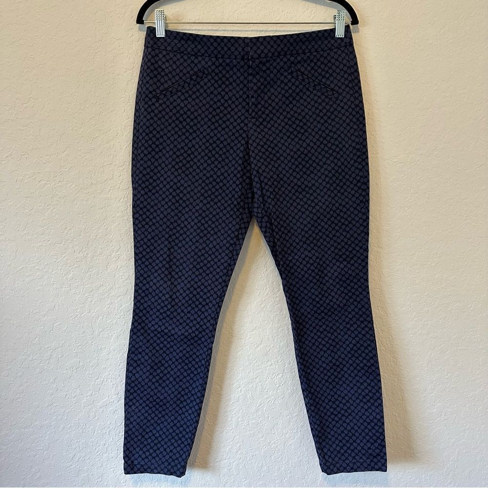 Gap Navy Patterned Skinny Trousers Size 8